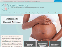 Tablet Screenshot of blessedarrivals.com